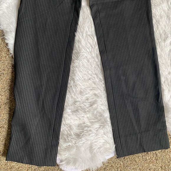 Donna Degnan Pull On Pants Checkered Black Straight Elastic Waist Women’s Size 6 - Picture 6 of 10